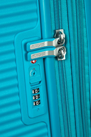 Mala de Viagem Média 67cm Expansível Azul-Verão - Soundbox | American Tourister®