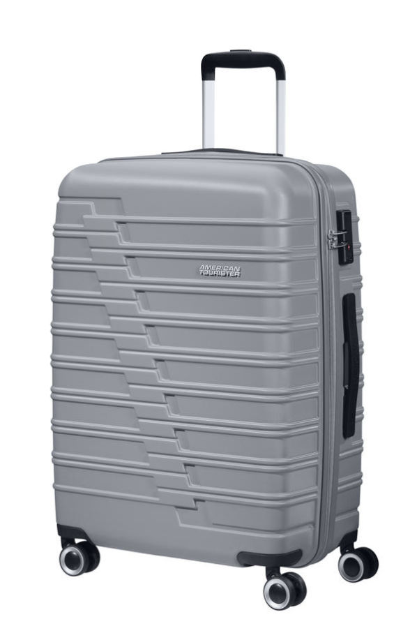 Mala de Viagem Média 66cm 4 Rodas Prateada - ActivAir | American Tourister