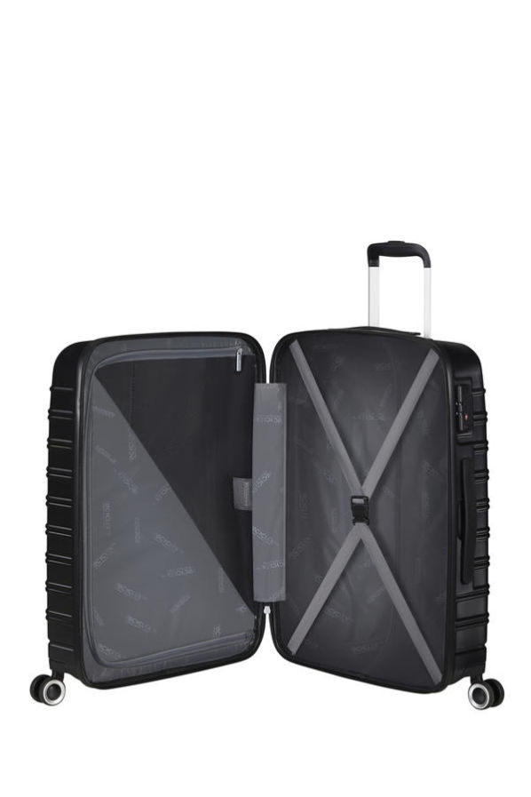 Mala de Viagem Média 66cm 4 Rodas Preto Universo - ActivAir | American Tourister