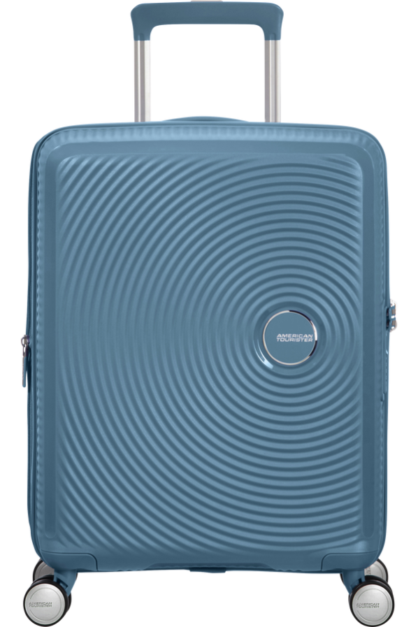 Mala de Cabine 55cm Expansível Azul Pedra - Soundbox | American Tourister®