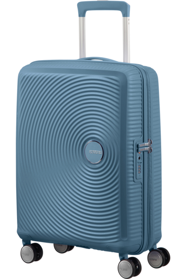 Mala de Cabine 55cm Expansível Azul Pedra - Soundbox | American Tourister®