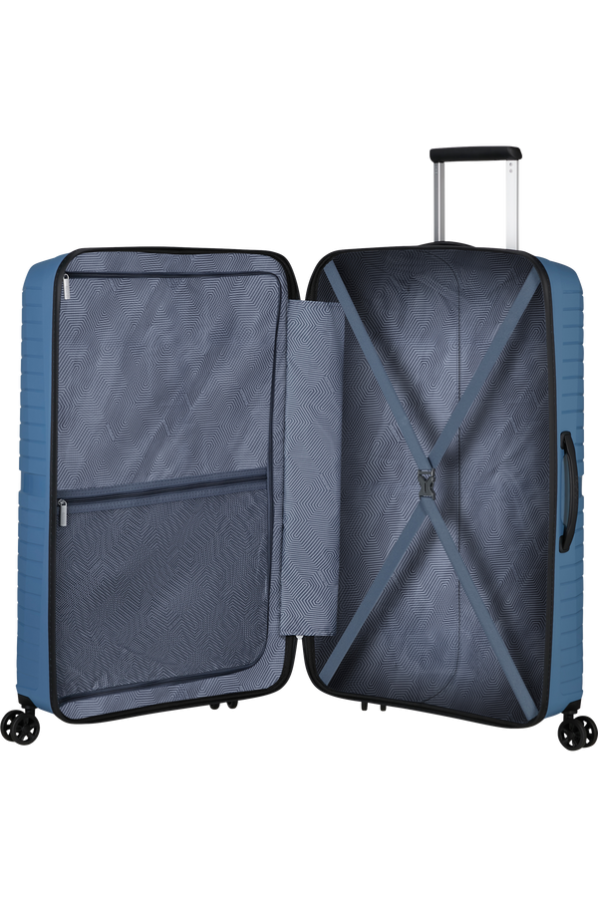 Mala de Viagem Superleve Grande 77cm 4 Rodas Azul-Coroa - Airconic | American Tourister®