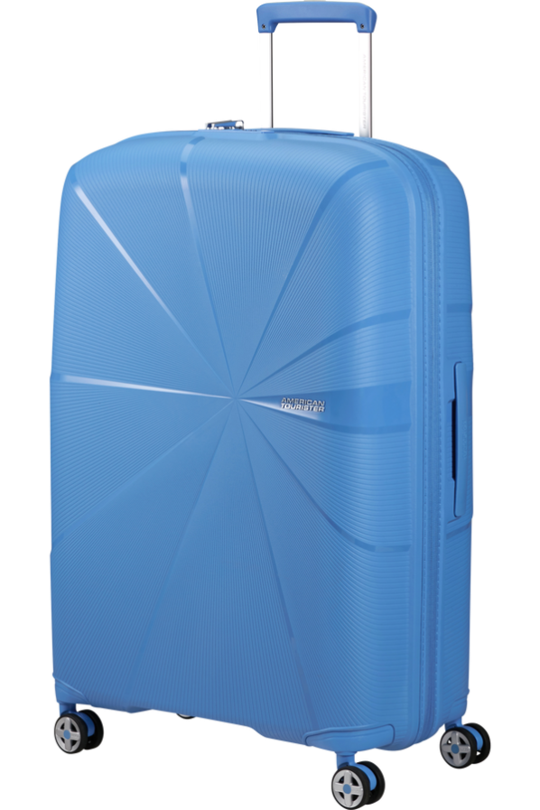 Mala de Viagem Grande 77cm Expansível 4 Rodas Azul Tranquilo - StarVibe | American Tourister