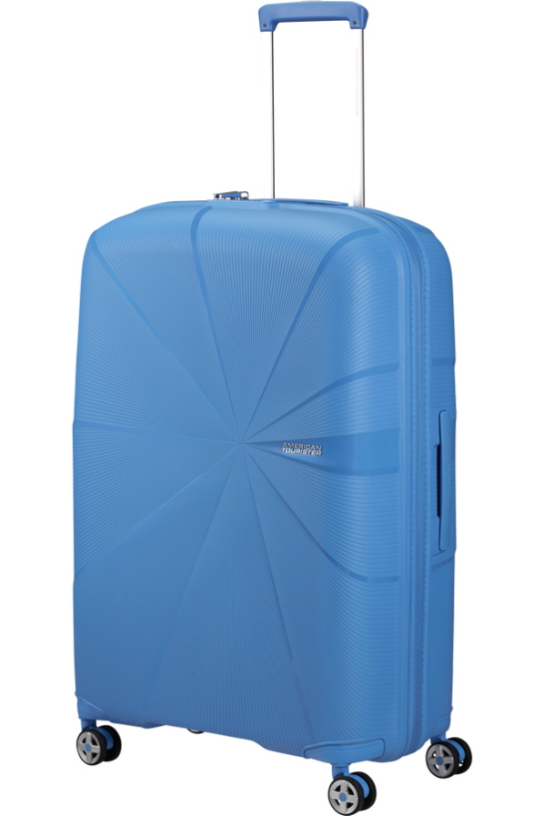 Mala de Viagem Grande 77cm Expansível 4 Rodas Azul Tranquilo - StarVibe | American Tourister