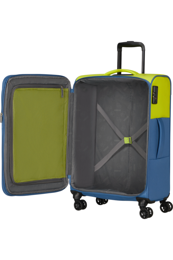 Mala de Viagem Média 67cm Expansível 4 Rodas Lima/Azul - Daring Dash | American Tourister