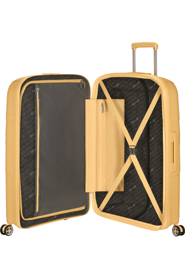 Mala de Viagem Grande 77cm Expansível 4 Rodas Metalizada Banana - StarVibe | American Tourister