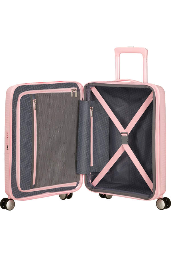 Mala de Cabine 55cm Expansível Cor de Rosa Pastel - Soundbox | American Tourister®