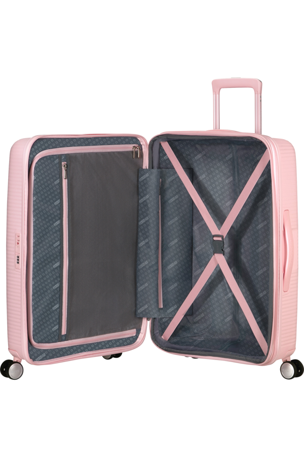 Mala de Viagem Média 67cm Expansível Cor de Rosa Pastel - Soundbox | American Tourister®