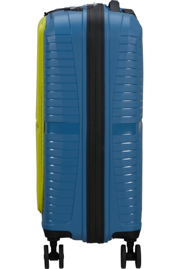 Mala de Cabine Superleve 55cm 4 Rodas com Bolso para Portátil 15.6 Azul-Coroa/Lima - Airconic | Ame