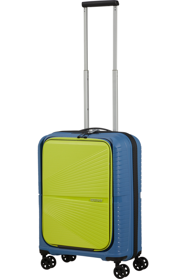 Mala de Cabine Superleve 55cm 4 Rodas com Bolso para Portátil 15.6 Azul-Coroa/Lima - Airconic | Ame
