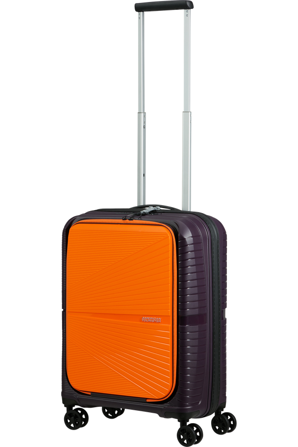 Mala de Cabine Superleve 55cm 4 Rodas com Bolso para Portátil 15.6 Ameixa/Laranja - Airconic | Amer