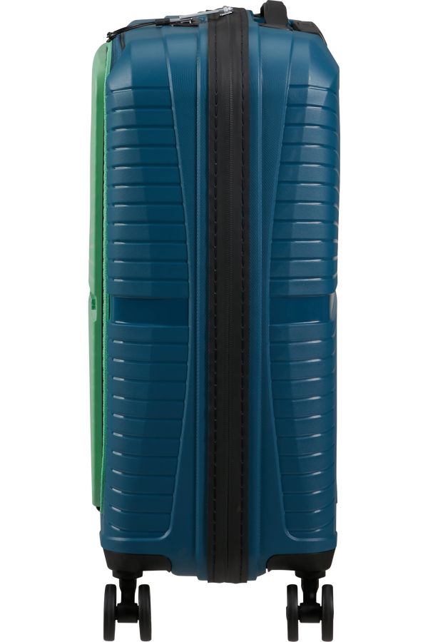 Mala de Cabine Superleve 55cm 4 Rodas com Bolso para Portátil 15.6 Azul/Verde - Airconic | American