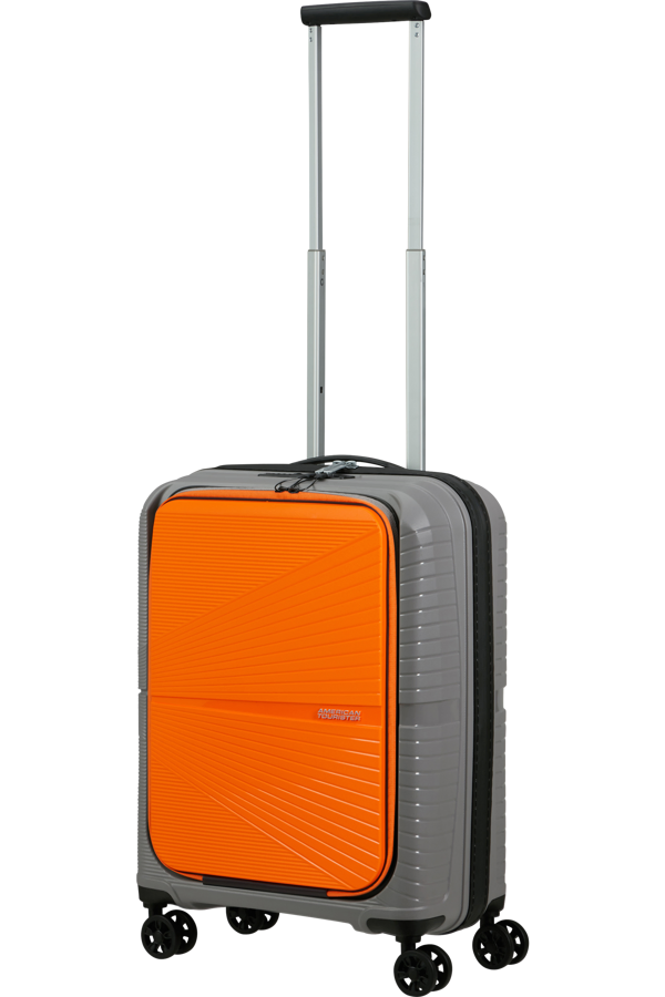 Mala de Cabine Superleve 55cm 4 Rodas com Bolso para Portátil 15.6 Cinzento/Laranja - Airconic | Am