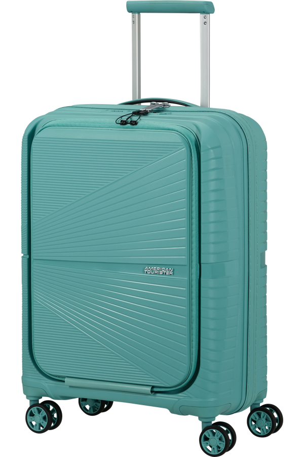 Mala de Cabine Superleve 55cm 4 Rodas com Bolso para Portátil 15.6 Turquesa - Airconic | American T