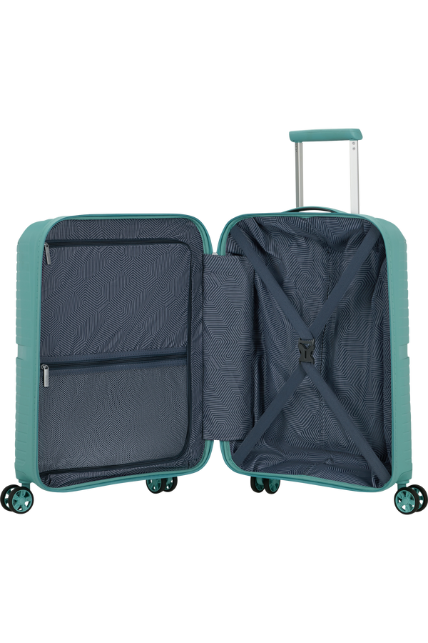 Mala de Cabine Superleve 55cm 4 Rodas com Bolso para Portátil 15.6 Turquesa - Airconic | American T