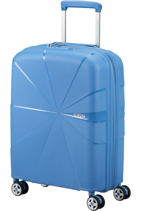 Mala de Cabine 55cm Expansível 4 Rodas Azul Tranquilo - StarVibe | American Tourister®