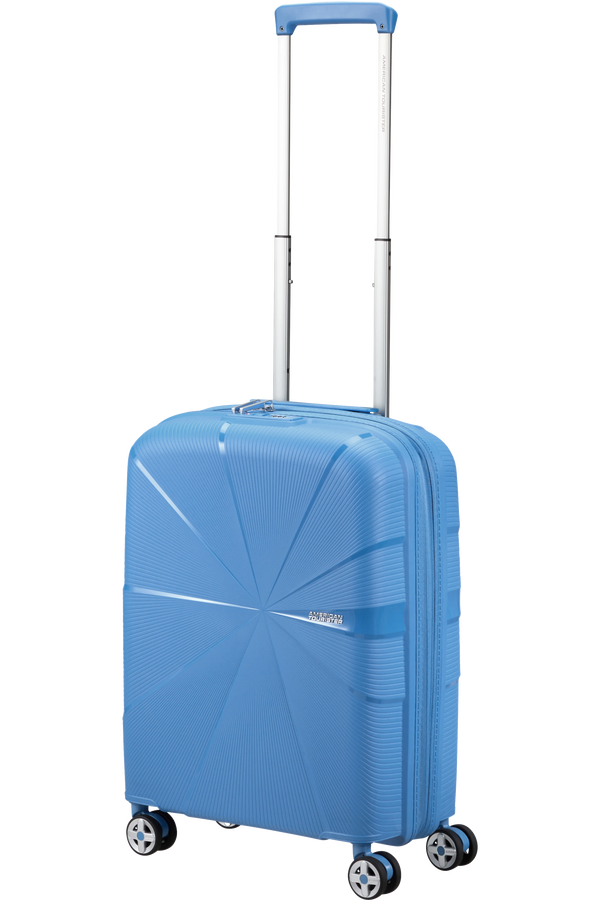 Mala de Cabine 55cm Expansível 4 Rodas Azul Tranquilo - StarVibe | American Tourister®