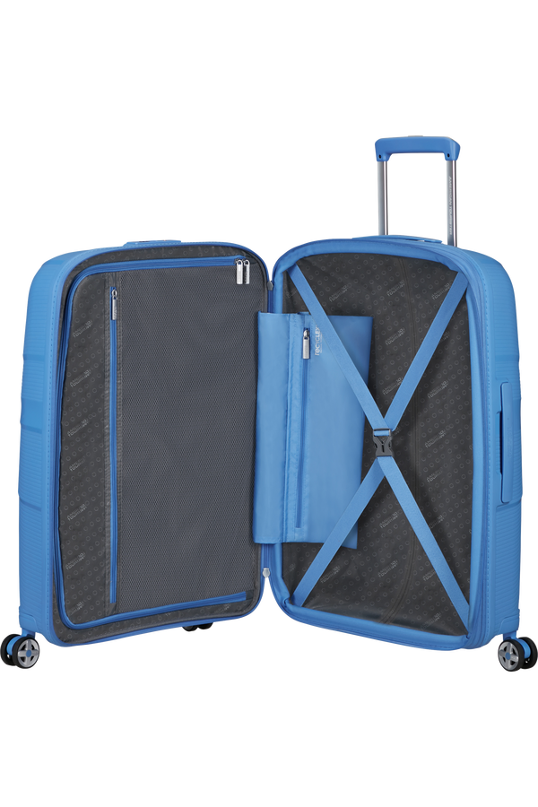 Mala de Viagem Média 67cm Expansível 4 Rodas Azul Tranquilo - StarVibe | American Tourister