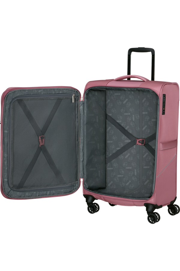 Mala de Viagem Média 69cm Expansível 4 Rodas Lilás Cor-de-Rosa - Summerride | American Tourister®