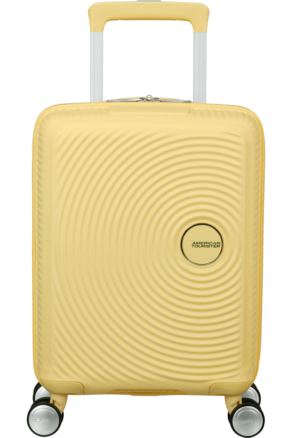 Mala de Viagem Pequena 47cm 4 Rodas Amarelo Pastel - Soundbox Mini | American Tourister