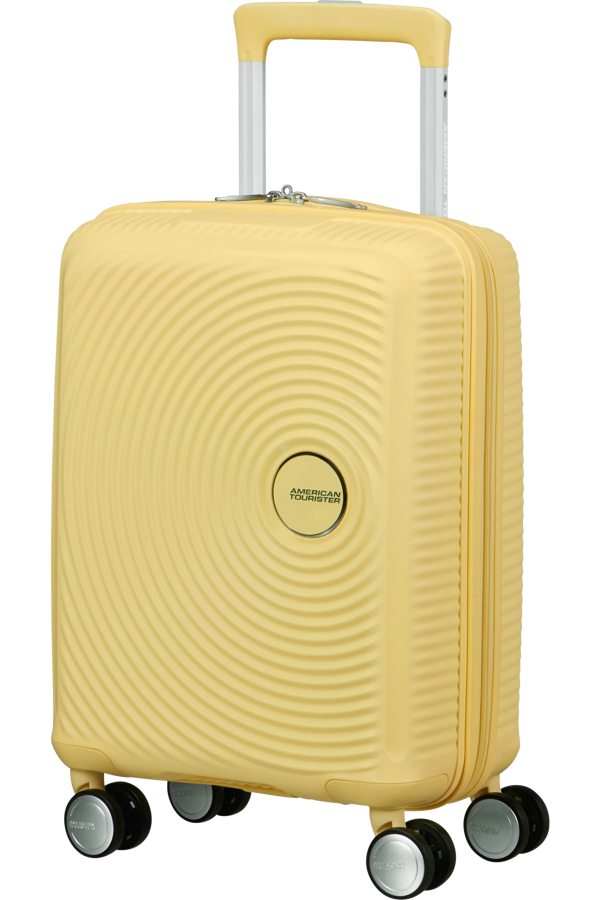 Mala de Viagem Pequena 47cm 4 Rodas Amarelo Pastel - Soundbox Mini | American Tourister