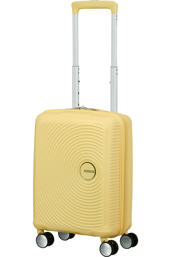 Mala de Viagem Pequena 47cm 4 Rodas Amarelo Pastel - Soundbox Mini | American Tourister