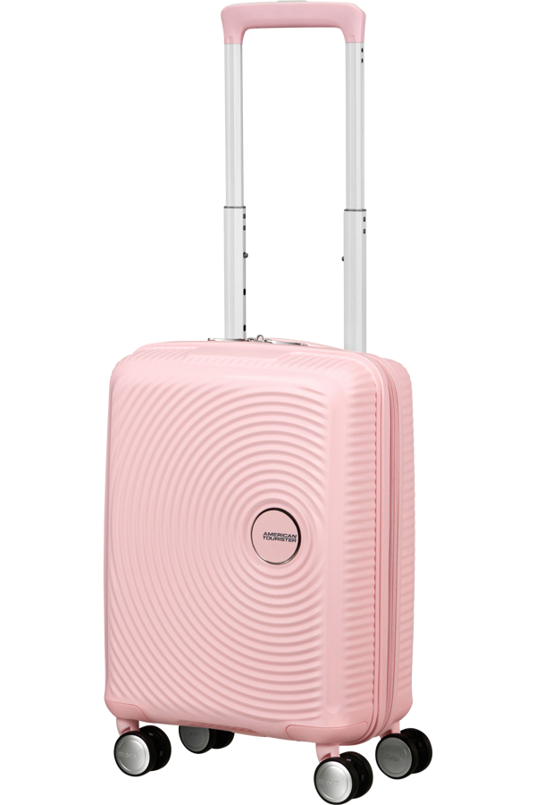 Mala de Viagem Pequena 47cm 4 Rodas Cor de Rosa Pastel - Soundbox Mini | American Tourister