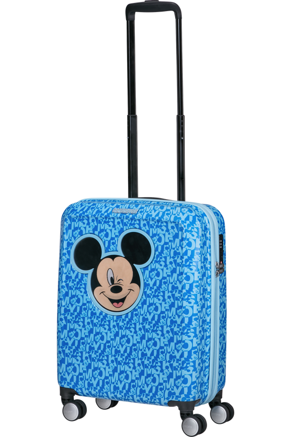 Mala de Cabine 55cm 4 Rodas Mikcey Azul - Funlight Disney | American Tourister®
