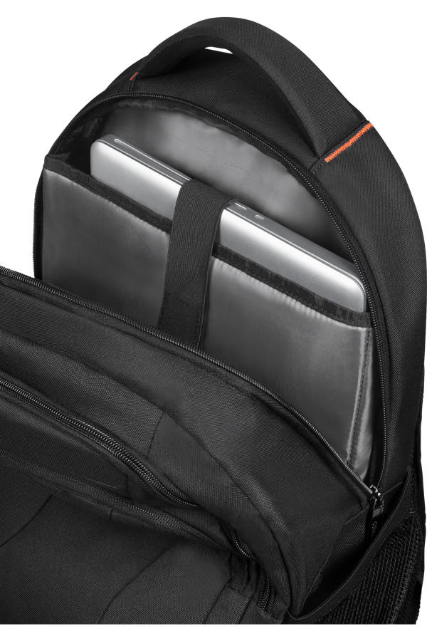 Mochila para Portátil 15.6 Preto/Laranja - AT Work | American Tourister