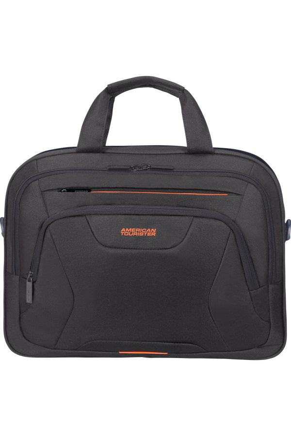 Pasta para Portátil 15.6 Preto/Laranja - AT Work | American Tourister