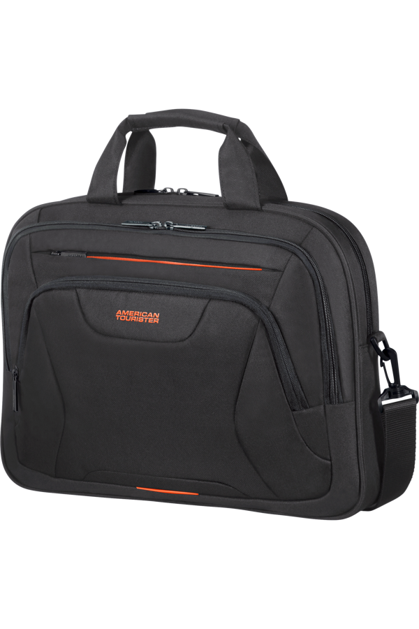 Pasta para Portátil 15.6 Preto/Laranja - AT Work | American Tourister