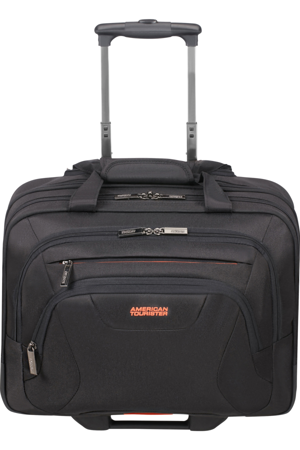 Pasta com Rodas para Portátil 15.6 Preto/Laranja - AT Work | American Tourister