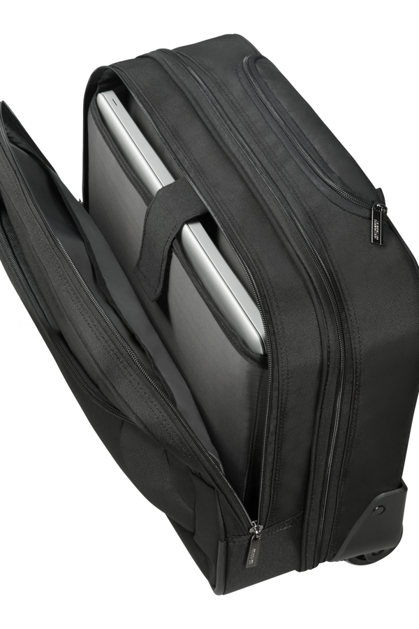 Pasta com Rodas para Portátil 15.6 Preto/Laranja - AT Work | American Tourister