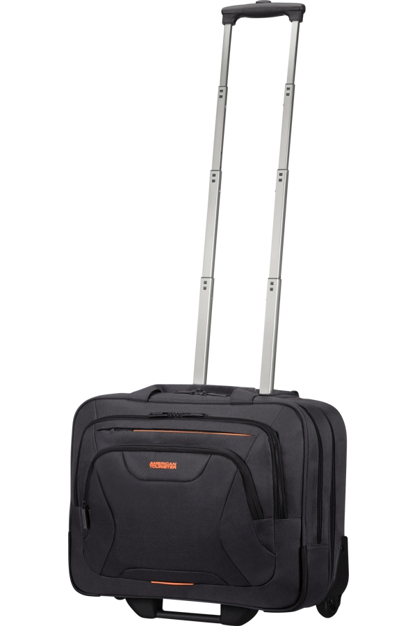 Pasta com Rodas para Portátil 15.6 Preto/Laranja - AT Work | American Tourister