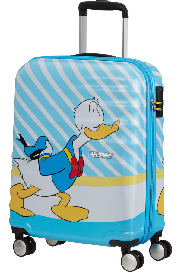 Mala de Cabine 55cm 4 Rodas Beijo do Donald Azul - Wavebreaker Disney | American Tourister
