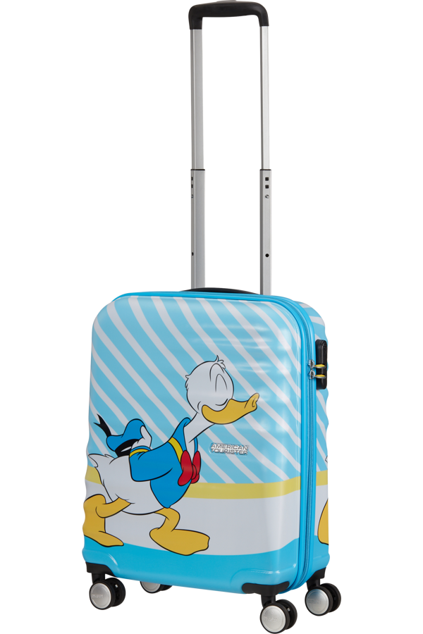 Mala de Cabine 55cm 4 Rodas Beijo do Donald Azul - Wavebreaker Disney | American Tourister