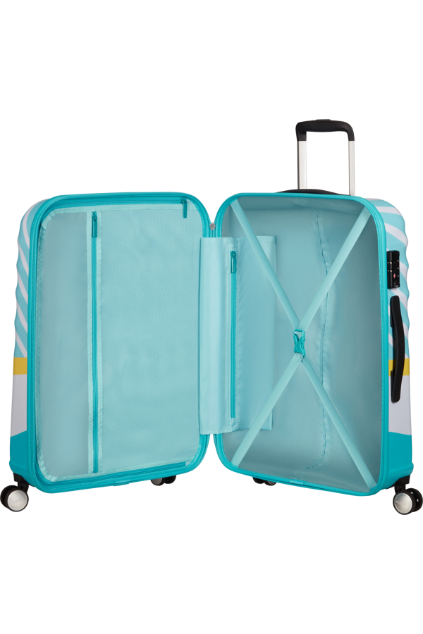Mala de Viagem Média 67cm 4 Rodas Beijo do Mickey Azul - Wavebreaker Disney | American Tourister
