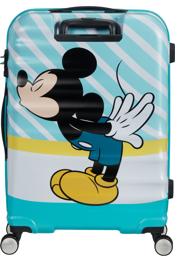 Mala de Viagem Média 67cm 4 Rodas Beijo do Mickey Azul - Wavebreaker Disney | American Tourister