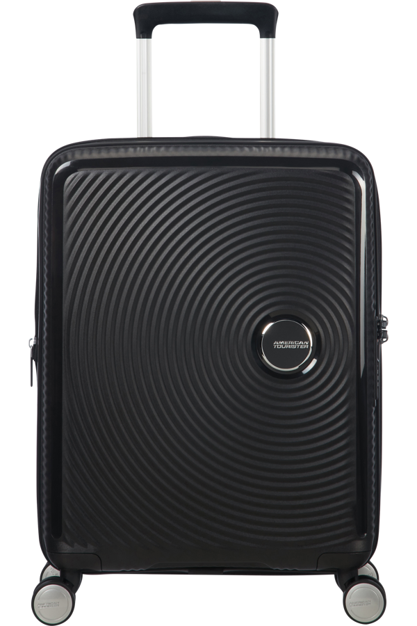 Mala de Cabine 55cm Expansível Preta - Soundbox | American Tourister®