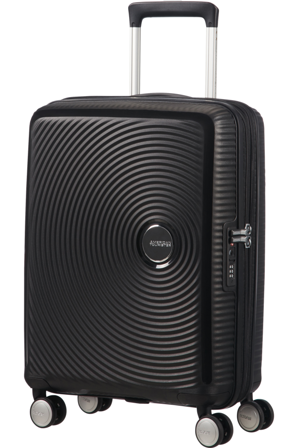 Mala de Cabine 55cm Expansível Preta - Soundbox | American Tourister®