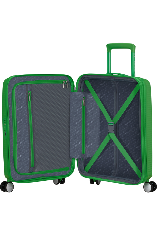 Mala de Cabine 55cm Expansível Verde-Relva - Soundbox | American Tourister®