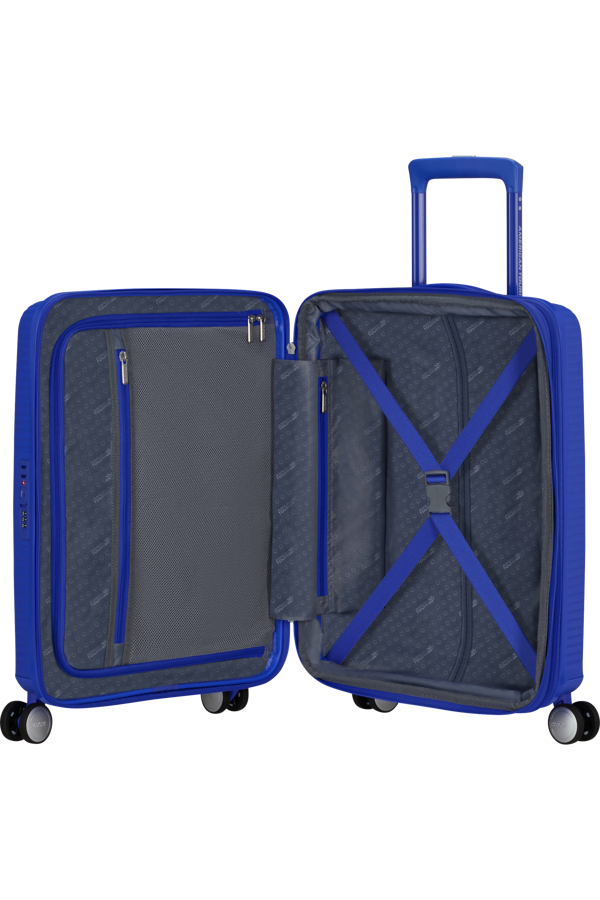 Mala de Cabine 55cm Expansível Azul-Cobalto - Soundbox | American Tourister®