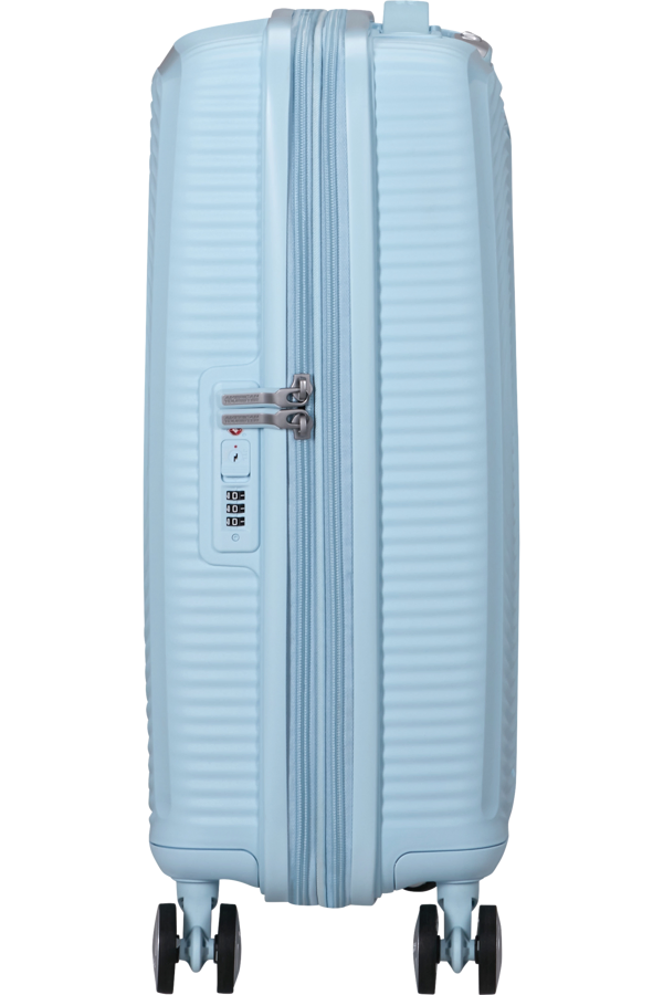 Mala de Cabine 55cm Expansível Azul Pastel - Soundbox | American Tourister®