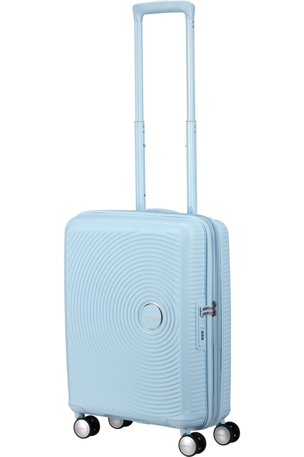 Mala de Cabine 55cm Expansível Azul Pastel - Soundbox | American Tourister®