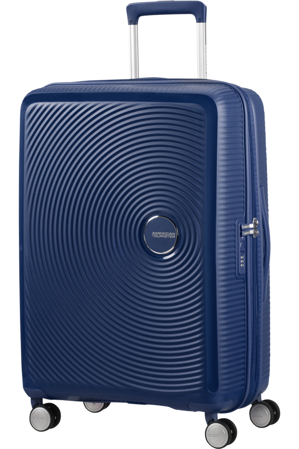 Mala de Viagem Média 67cm Expansível Azul Meia-Noite - Soundbox | American Tourister®