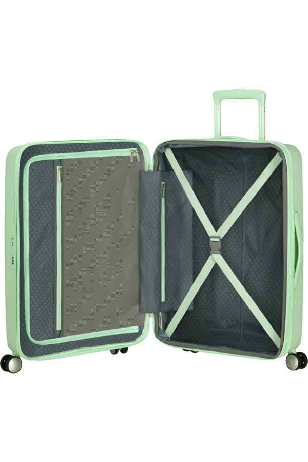 Mala de Viagem Média 67cm Expansível Verde Pastel - Soundbox | American Tourister®