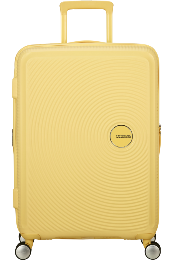 Mala de Viagem Média 67cm Expansível Amarelo Pastel - Soundbox | American Tourister®