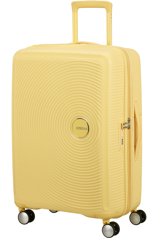 Mala de Viagem Média 67cm Expansível Amarelo Pastel - Soundbox | American Tourister®