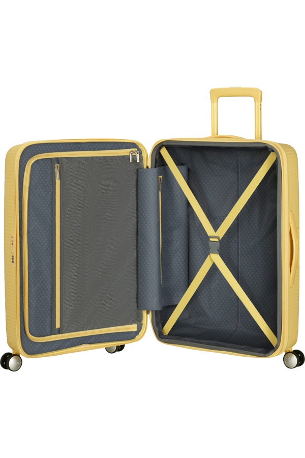Mala de Viagem Média 67cm Expansível Amarelo Pastel - Soundbox | American Tourister®