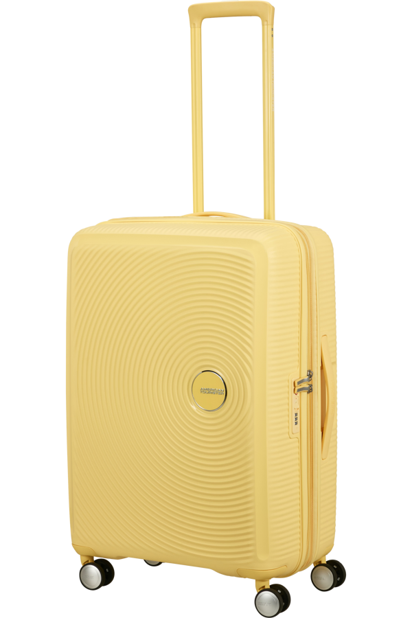 Mala de Viagem Média 67cm Expansível Amarelo Pastel - Soundbox | American Tourister®